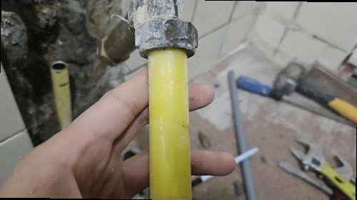 누수탐지 건물 내부 배관과 누수 발생 위치를 구분한 구조도