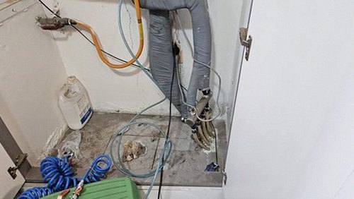 누수탐지 수도계량기 별침 점검 모습