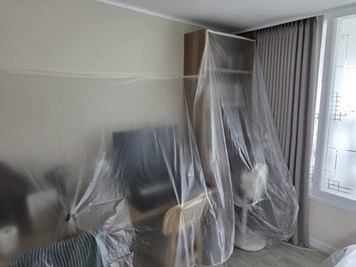 누수탐지 공압 검사와 탐지 장비로 배관 상태를 확인하는 과정