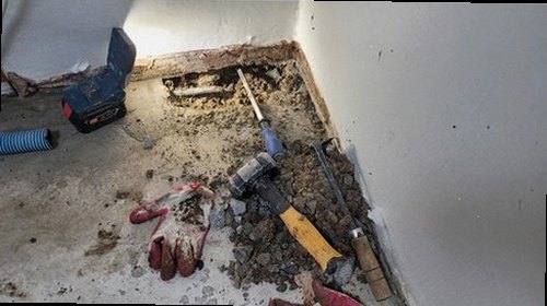 팔달구 누수탐지 천장 얼룩과 벽면 곰팡이 발생 상태를 확인하는 모습