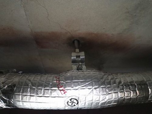 누수탐지 수도계량기 별침과 배관 공압 검사를 확인하는 과정