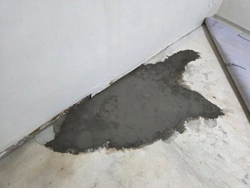 누수탐지 단계별 누수 탐지 장비를 배치한 현장 전경