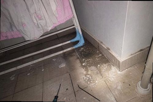 누수탐지 베란다 천장과 창틀 주변의 물자국을 확인하는 현장